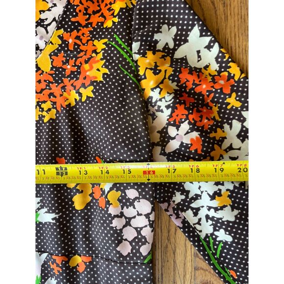 Vintage George Arthur of California Brown Floral Maxi Dress  Women's Size Medium - Picture 7 of 9